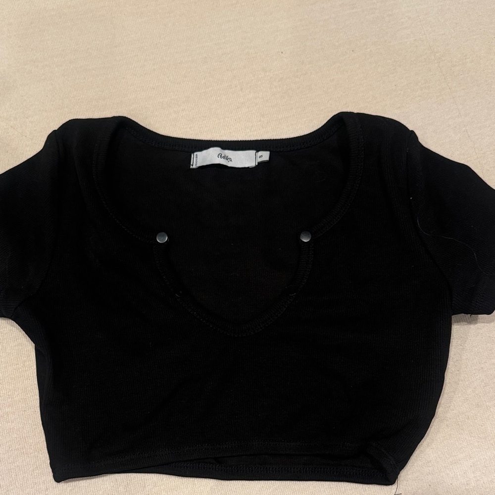 Adika Black Crop Top